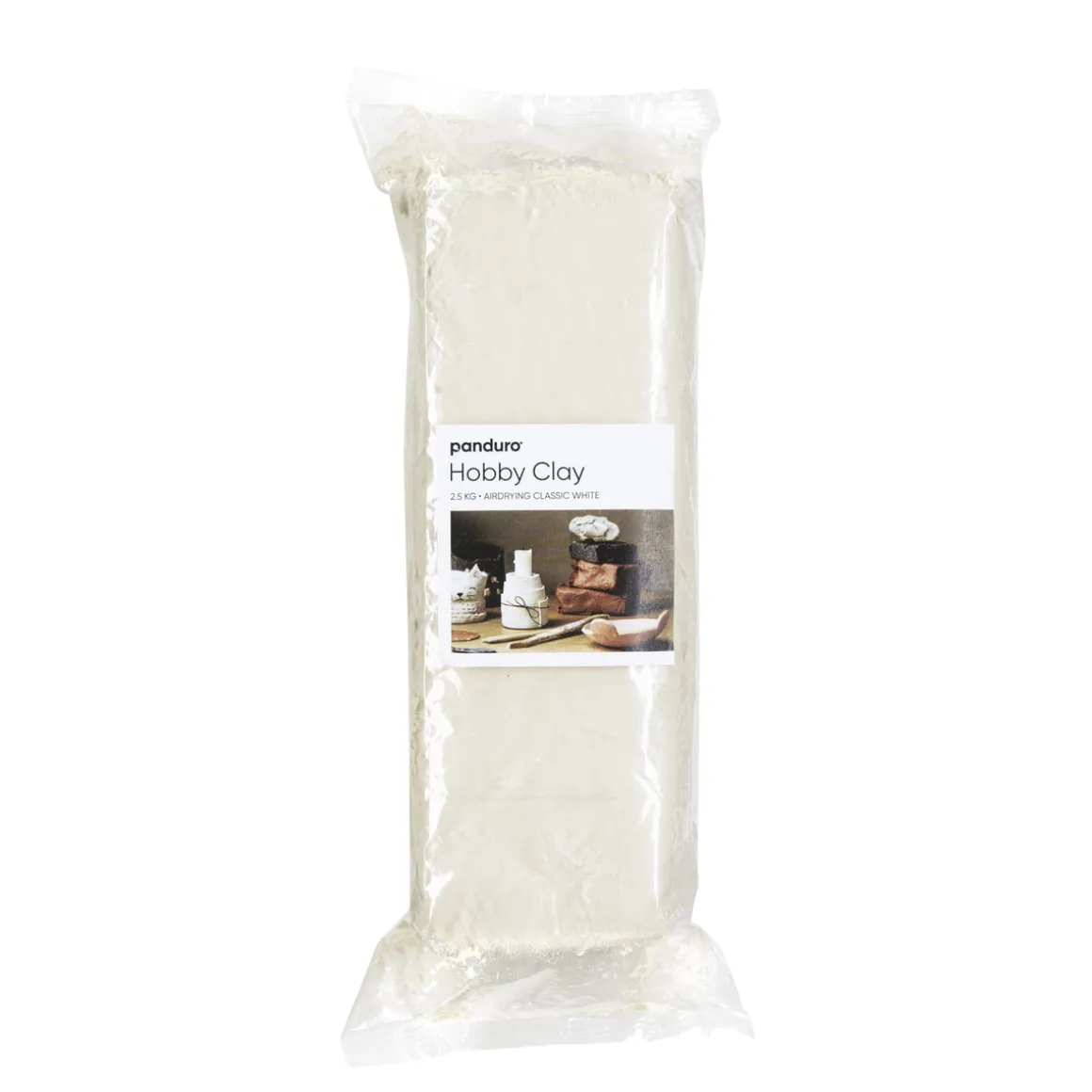 Hobby Clay Classic 2,5 kg lufttørkende hobbyleire, hvit