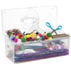 Hobbyeske med limpistol, hobbymaterialer og tilbehør – 33,5×14×13,5 cm