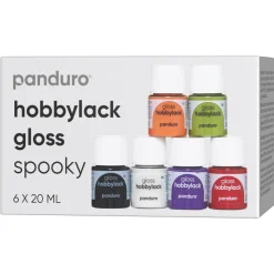 Hobbylakk gloss 6×20 ml Spooky – 6 blanke farger med litt fokus på Halloween!
