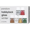 Hobbylakk gloss 6×20 ml Winter – 6 blanke farger som gir vinter- og julestemning