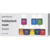 Hobbylakk matt 8×20 ml Basic – 8 matte basisfarger