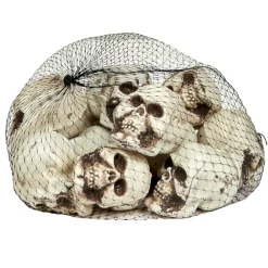 Hodeskaller til Halloween, 12-pakning i nett, 4,5×6×5,5 cm