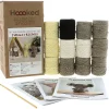 Hooked DIY-sett Jungle friends, hekle 3 morsomme jungelvenner