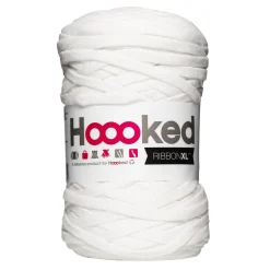 Hooked Ribbon XL garn 250 g hvit – RXL28 White