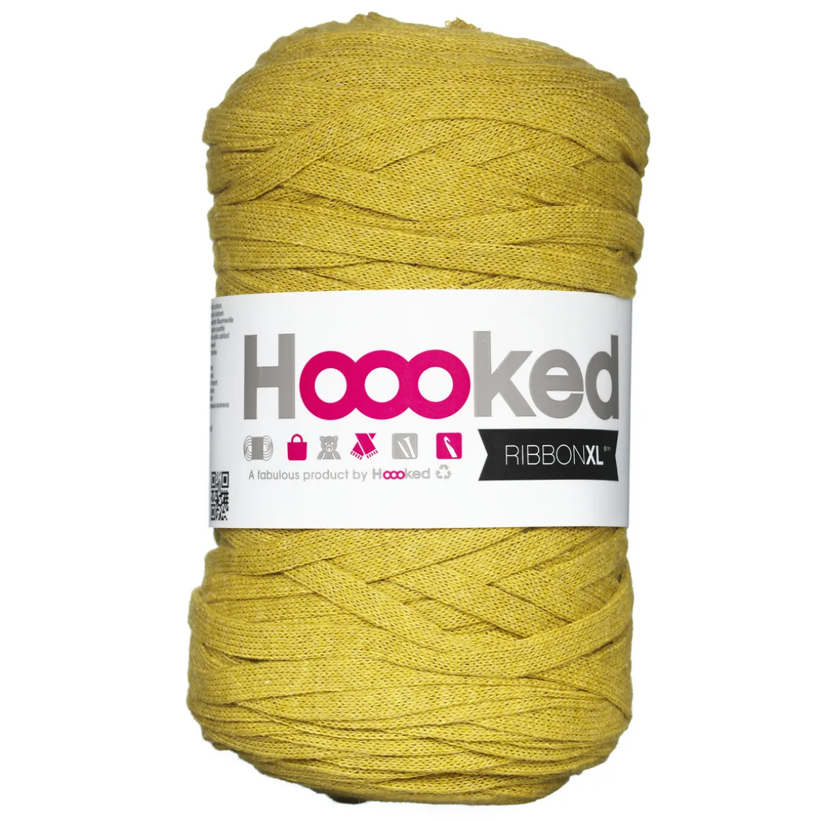 Hooked Ribbon XL garn 250 g limegrønn – RXLSP5 Spicy Ocre