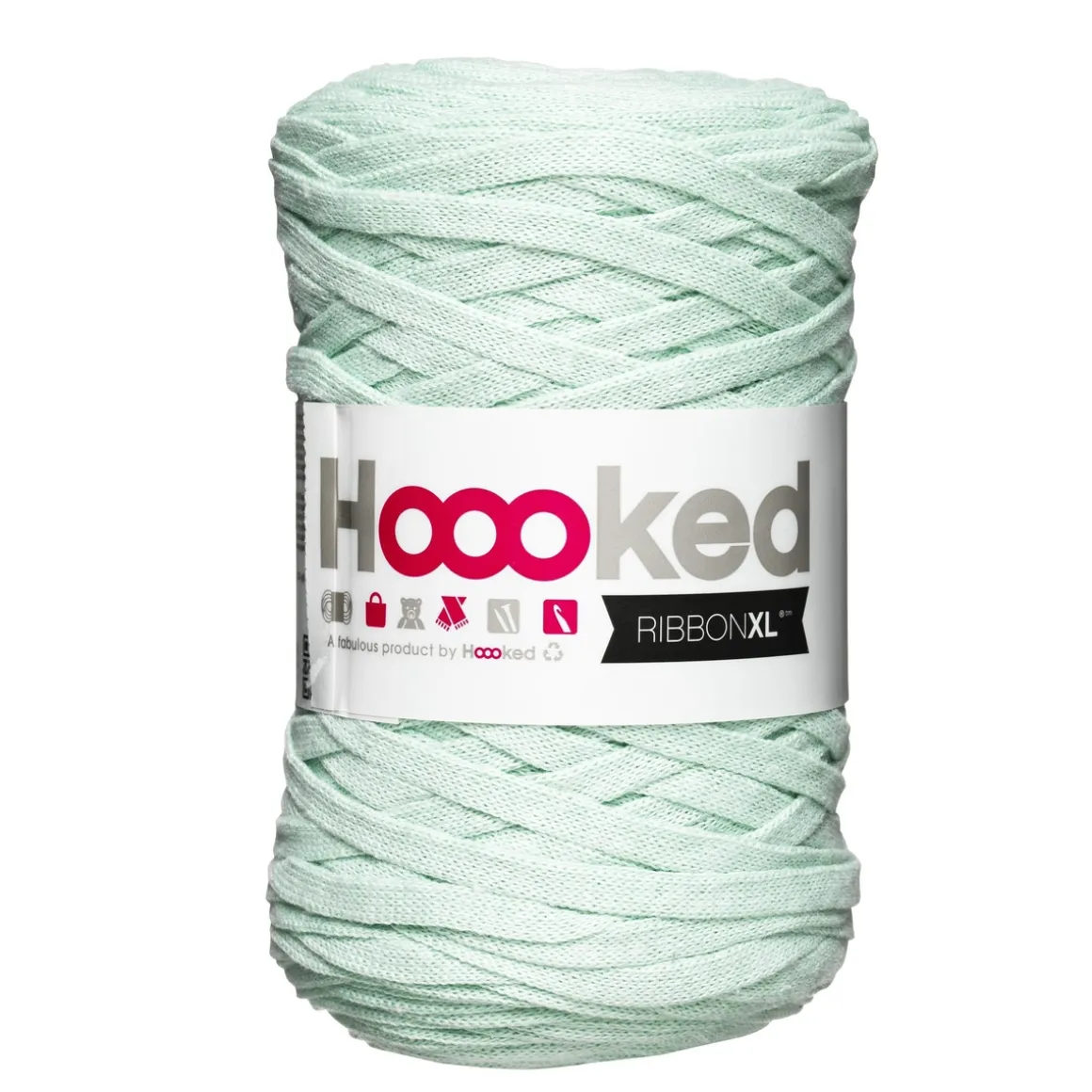 Hooked Ribbon XL garn 250 g mint – RXL46 Early dew