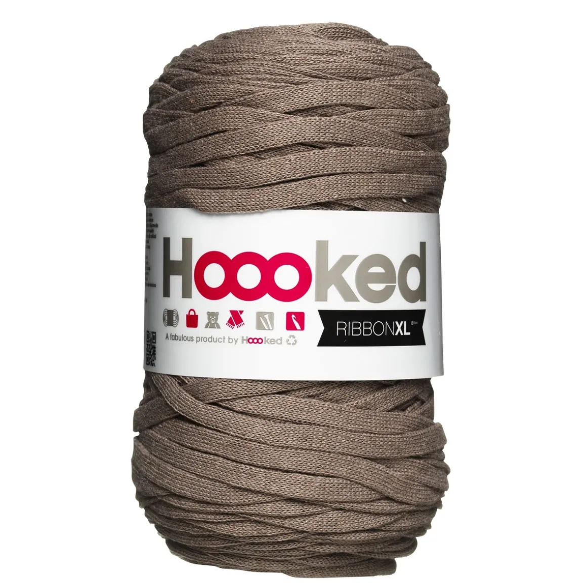 Hooked Ribbon XL garn 250 g mokka – RXL48 Earth taupe