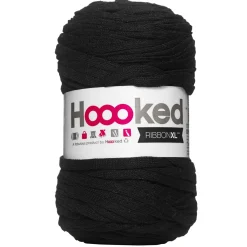 Hooked Ribbon XL garn 250 g svart – RXL26 Black