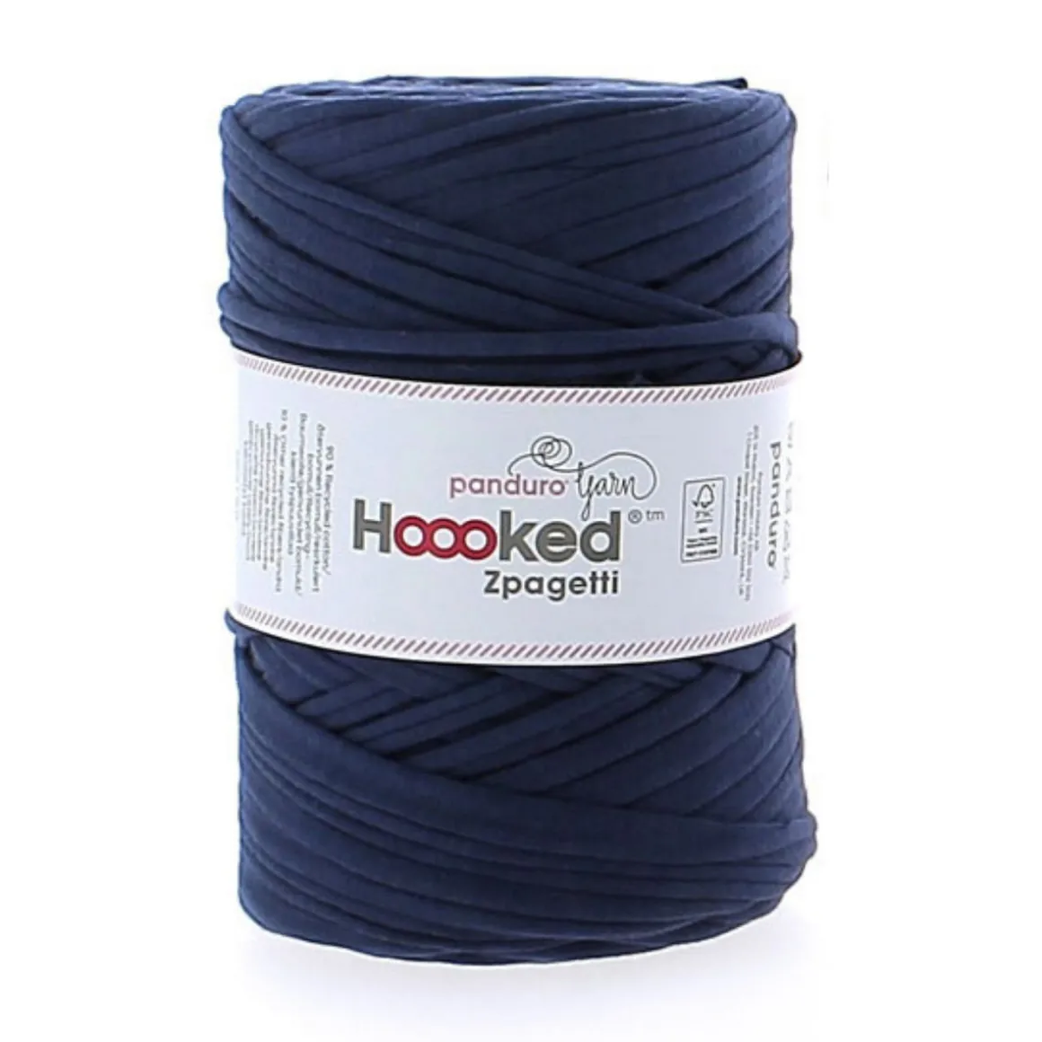 Hooked Zpagetti Medium trikotgarn 450 g svart – Black shades ZP004–01, pris per stykk
