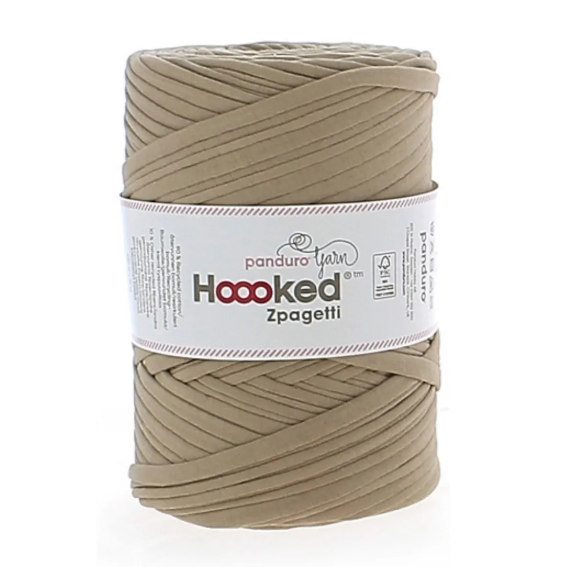 Hooked Zpagetti Medium trikotgarn 450 g beige – Beige shades ZP004–17, pris per stykk