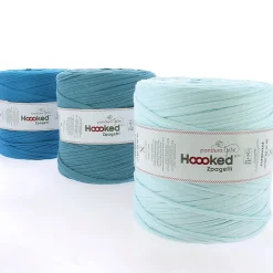 Hooked Zpagetti Medium trikotgarn 900 g mørkegrønn – Dark Green shades ZP005–25, pris per stykk