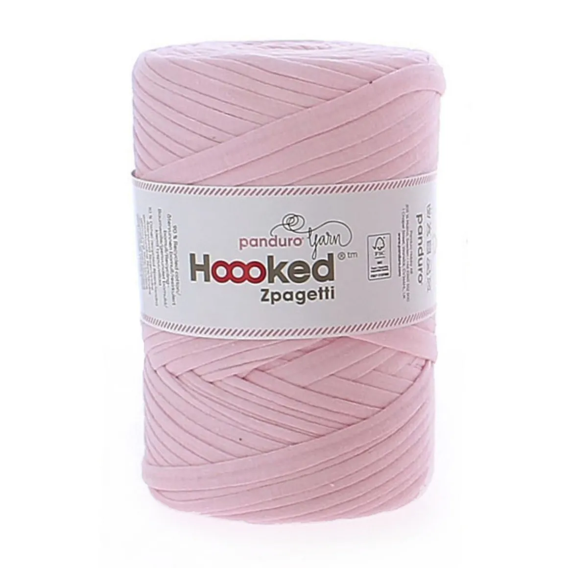 Hooked Zpagetti Medium trikotgarn 450 g rosa – Light Pink Shades ZP004–05, pris per stykk