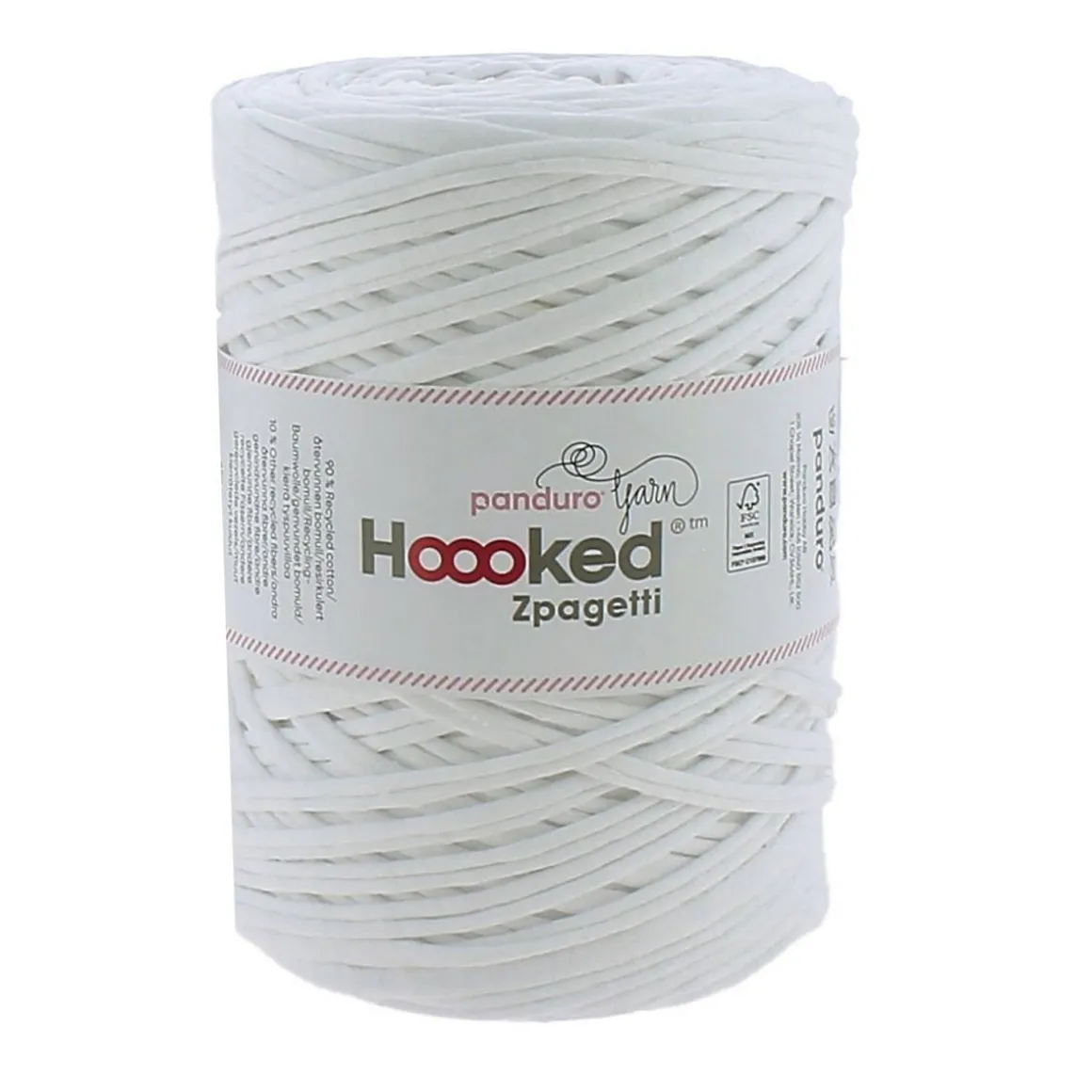 Hooked Zpagetti Medium trikotgarn 450 g offwhite – Off White shades ZP004–28, pris per stykk