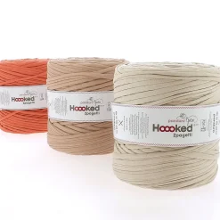 Hooked Zpagetti Medium trikotgarn 900 g aprikos – Peach shades ZP005–-23, pris per stykk