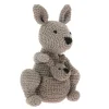 Hoooked DIY-kit Kenguruen Kayleigh og yngstebarnet hennes! H 23 cm