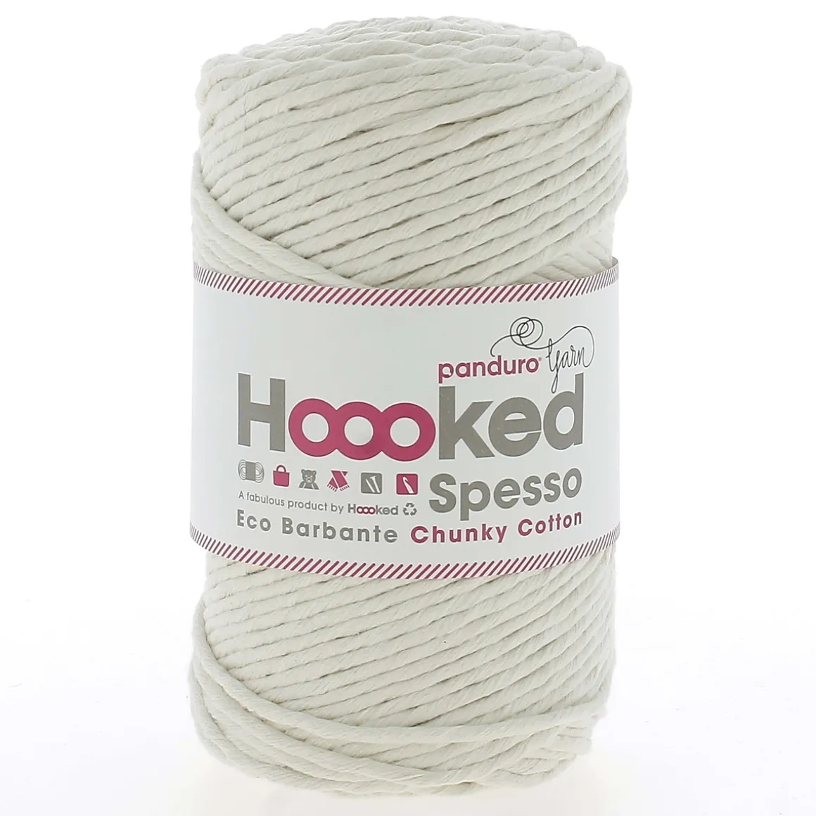 Hoooked Spesso Eco Barbante Chunky Cotton by Panduro Yarn – 500 g creme, Almond S100
