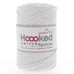 Hoooked Spesso Eco Barbante Chunky Cotton by Panduro Yarn – 500 g hvit, Lotus S200
