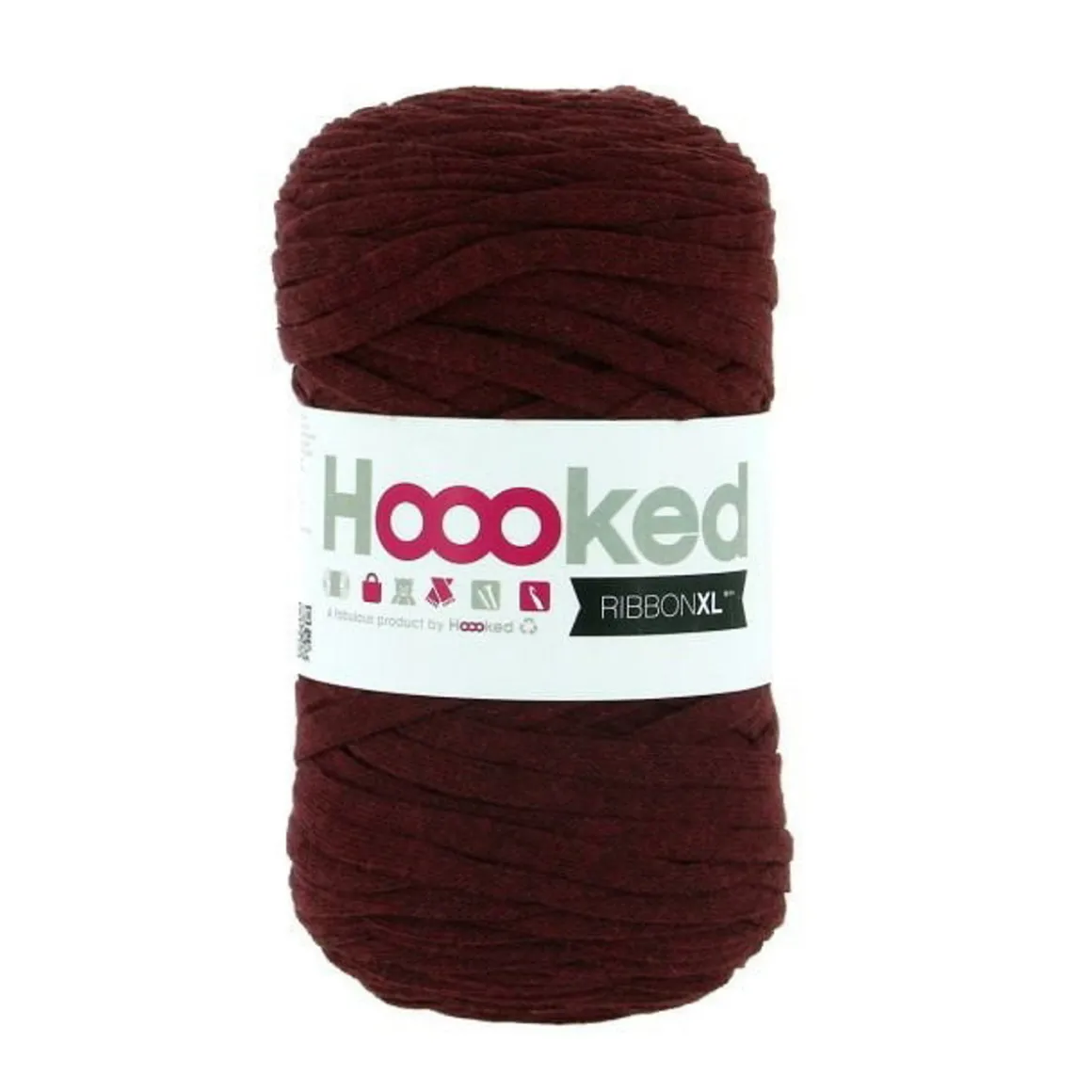 Hpoked Ribbon XL garn 250 g mørk vinrød – RX54 Maroon rust