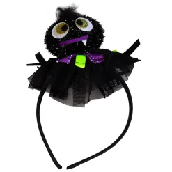 Hårbånd til Halloween med glitrende edderkopp – barnestørrelse