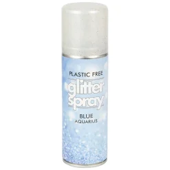Hårspray glitter blå 100 ml – pynt håret til fest, karneval og utkledning!