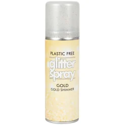 Hårspray glitter gull 100 ml – pynt håret til fest, karneval og utkledning!