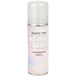Hårspray glitter multifarge 100 ml, holografisk effekt, pynt håret til fest og karneval!