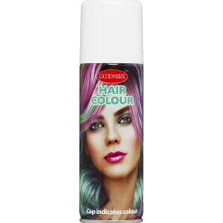 Hårspray hvit 125 ml – farg håret til fest, karneval og utkledning!
