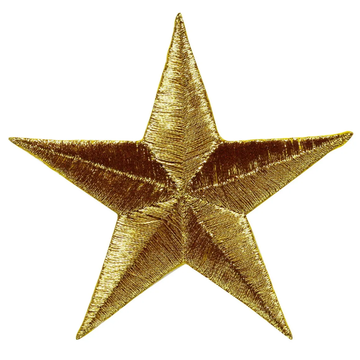 Iron-on stjerne, gullfarget, 7x7 cm