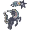 Iron-on unicorn / enhjørning denim
