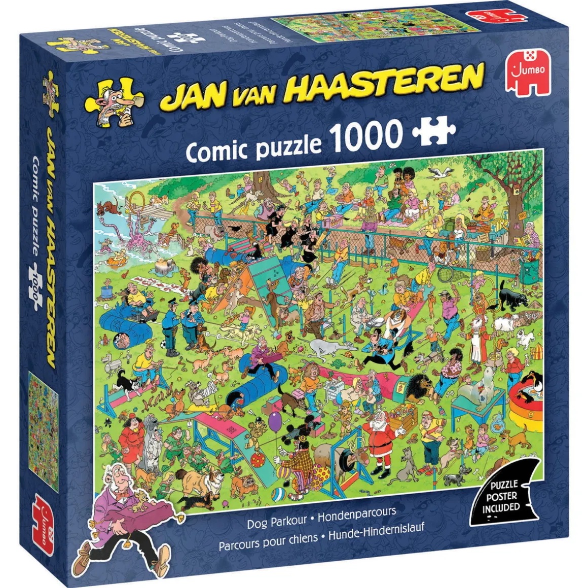 Jan van Haasteren puslespill Dog Parkour, 1000 biter, 68×49 cm