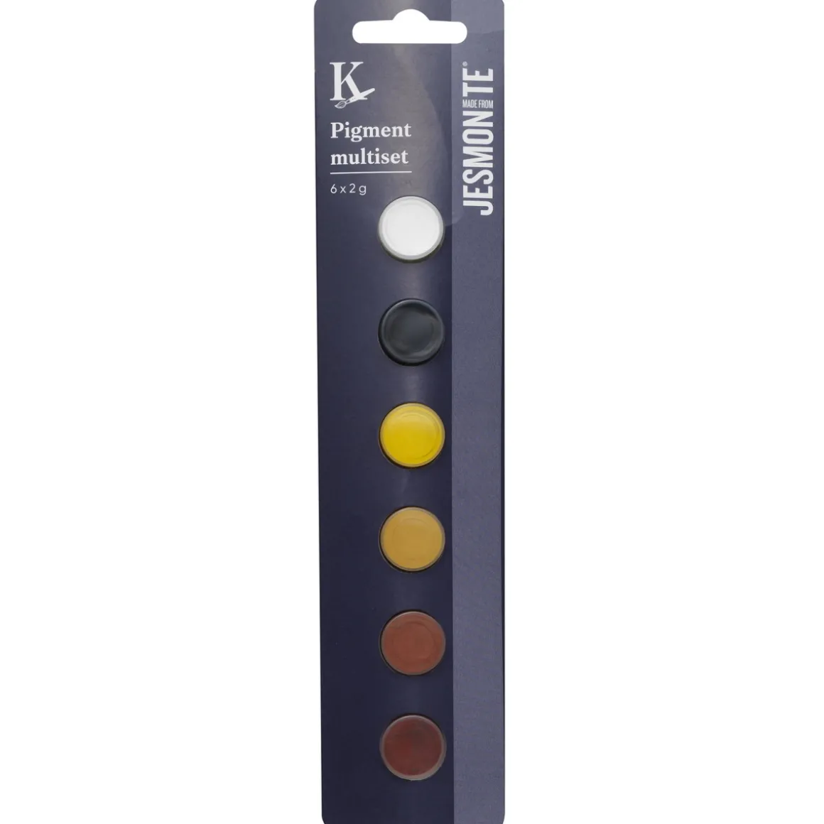 Jesmonite Pigment Set Natural 6×2 g – farg Jesmonite under støpeprosessen