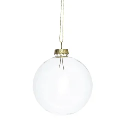 Juletrekuler, runde julekuler av glass, 4 stk. Ø8 cm