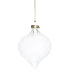 Juletrekuler, runde julekuler av glass med swirl- / virvelform, 4 stk. Ø8 cm, lengde 10 cm