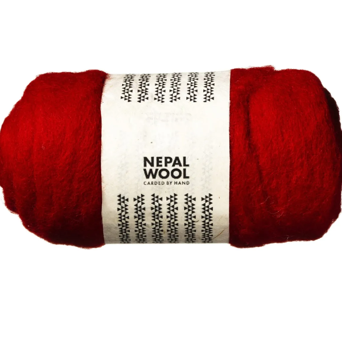 Kardet ull 150 g rød