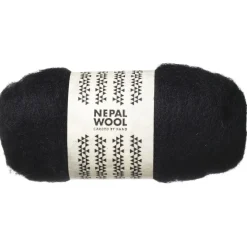 Kardet ull 50 g svart
