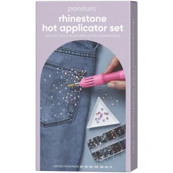 Kit applikator / verktøy for å smelte fast rhinestones og strass + 3120 perler