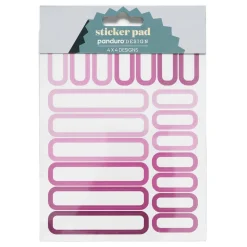 Klistremerkeblokk 16 ark Pink Labels – en mengde rosa etiketter. 4×4 designer