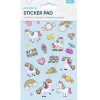 Klistremerkeblokk Unicorn – 2×10 design, totalt 20 ark klistremerker med enhjørninger! 10×18 cm