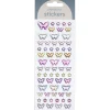 Klistremerker puffy stickers 62 sommerfugler og stjerner som gnistrer og skifter farge