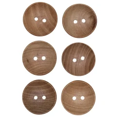 Knapper av tre, 6 stk. Ø20 mm