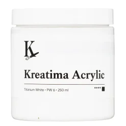 Kreatima Acrylic akrylmaling 250 ml – Titanium White PW 6