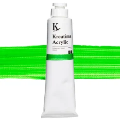 Kreatima Acrylic akrylmaling 120 ml – Fluorescent Green UV