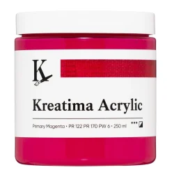 Kreatima Acrylic akrylmaling 250 ml – Primary Magenta PR 122 PR 170 PW 6