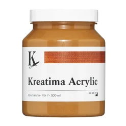 Kreatima Acrylic akrylmaling 500 ml – Raw Sienna PBr 7