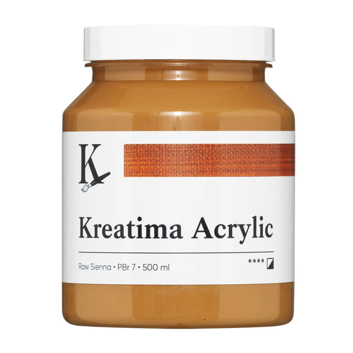 Kreatima Acrylic akrylmaling 500 ml – Raw Sienna PBr 7