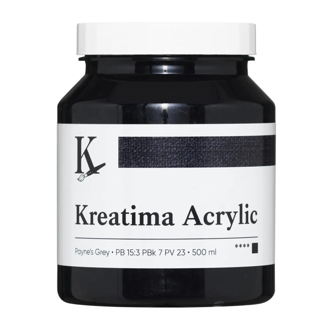 Kreatima Acrylic akrylmaling 500 ml – Payne's Grey PB 15:3 PBk 7 PV 23