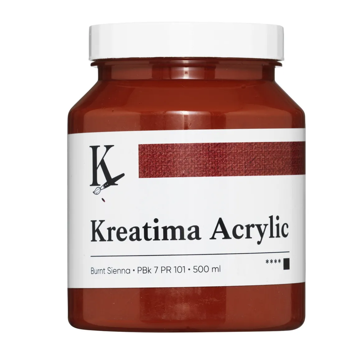 Kreatima Acrylic akrylmaling 500 ml – Burnt Sienna PBk 7 PR 101