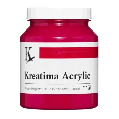 Kreatima Acrylic akrylmaling 500 ml – Primary Magenta PR 122 PR 170 PW 6