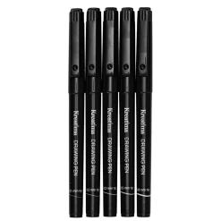 Kreatima Fineliners – 5-pakning tusjpenner 0,1-0,8 mm