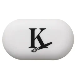 Kreatima hvitt, ovalt viskelær 63×37×17 mm, PVC-fritt